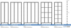 Changing room S2000 with 4 compartments (8010-40) - padlock