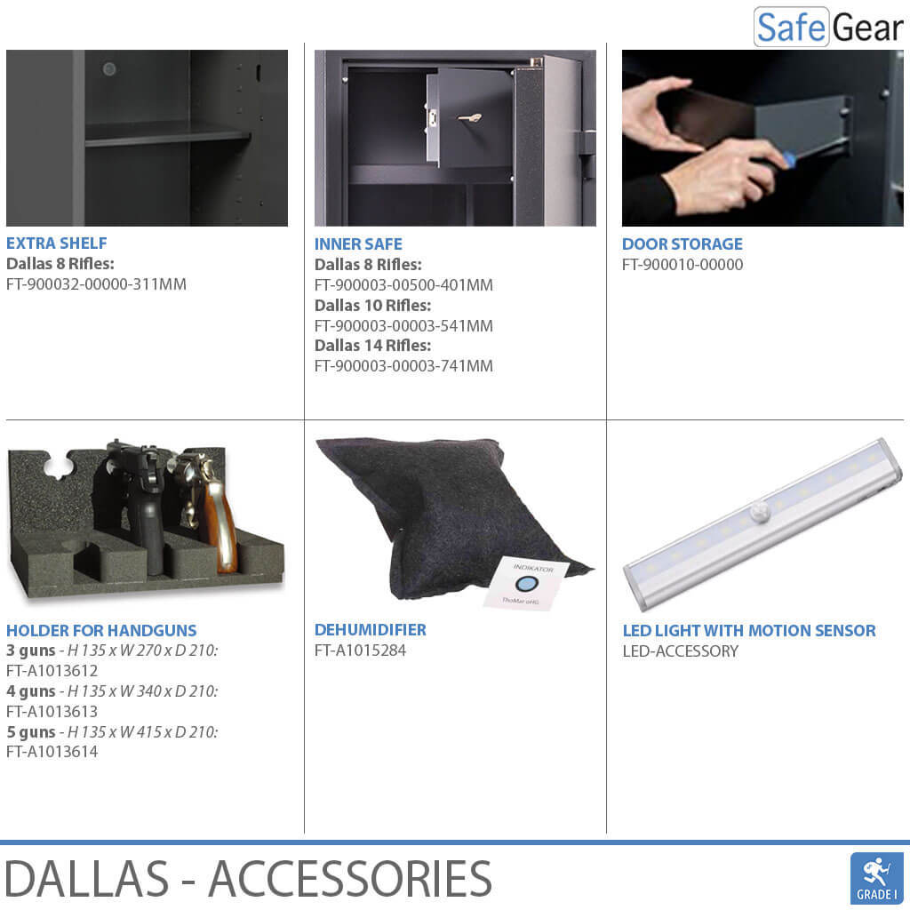 Dallas Combi - Gun Safe (4 Rifles) - Burglary Test Grade 1
