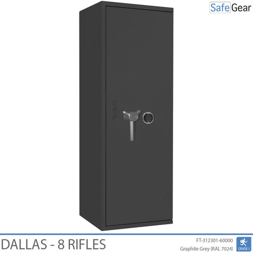 Dallas Gun Safe 8 Rifles - Grade 1 - Code Lock