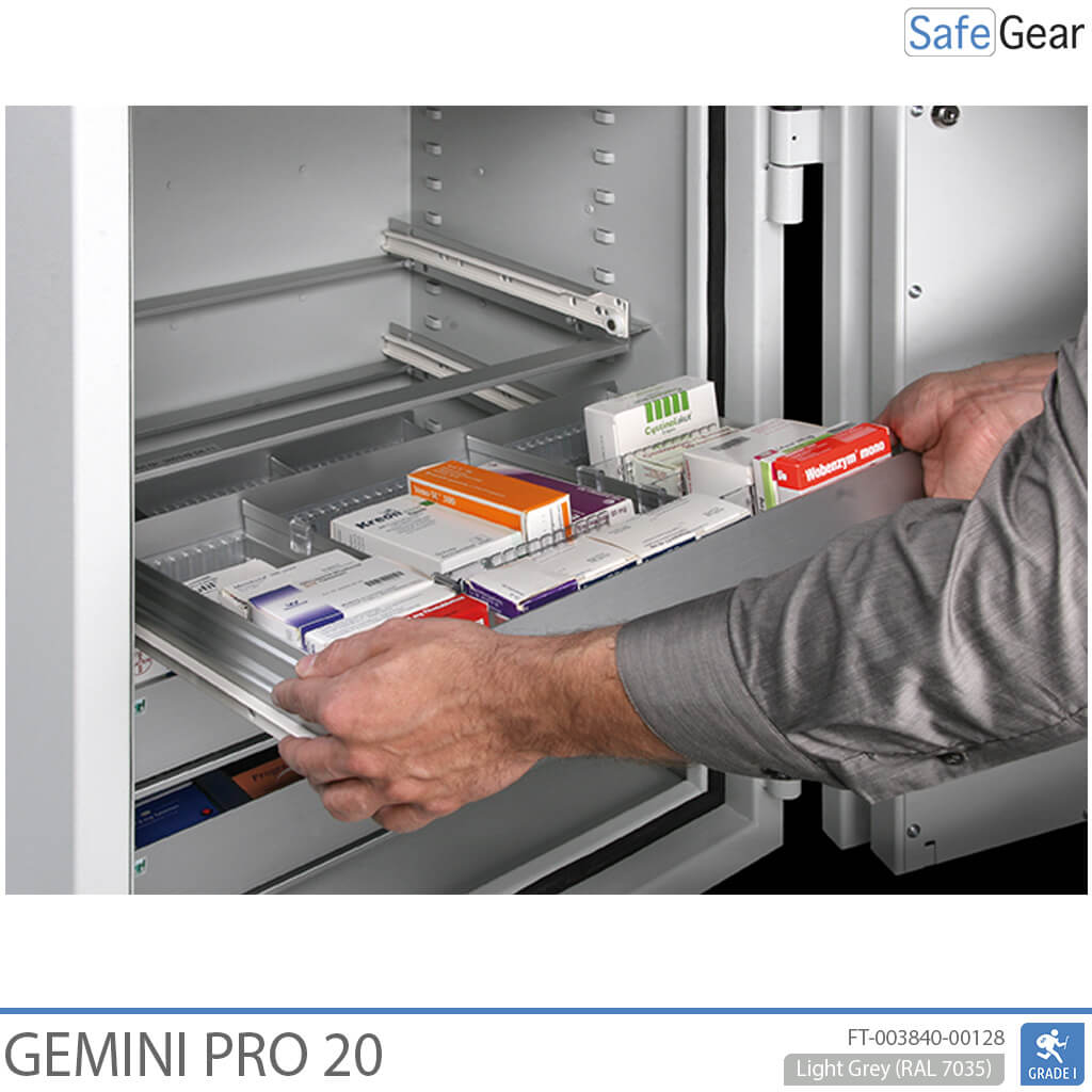 Gemini Pro 20 - Pharmacy Safe (141 Liters) - 4 Drawers - Burglary Test Grade I