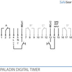 Digital Clock Timer for Doorbells Schools and Industry - Bluetooth - Yearly Clock - 2 Channel