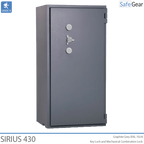 Sirius valuable safe - Key lock and mechanical combination lock