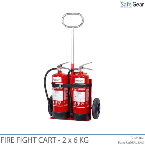 Vogn til to pulverslukkere