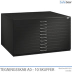 Drawing cabinet A0 with 10 drawers