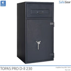 Topas Pro D-II 120 Deposit Safe (119 L) - Burglary Test D-II - Key Lock