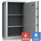 VCO 12 Wall Safe (169 L) - Burglary test Grade 1 - Light grey - Key lock