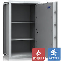 VCO 12 Wall Safe (169 L) - Burglary test Grade 1 - Light grey - Key lock