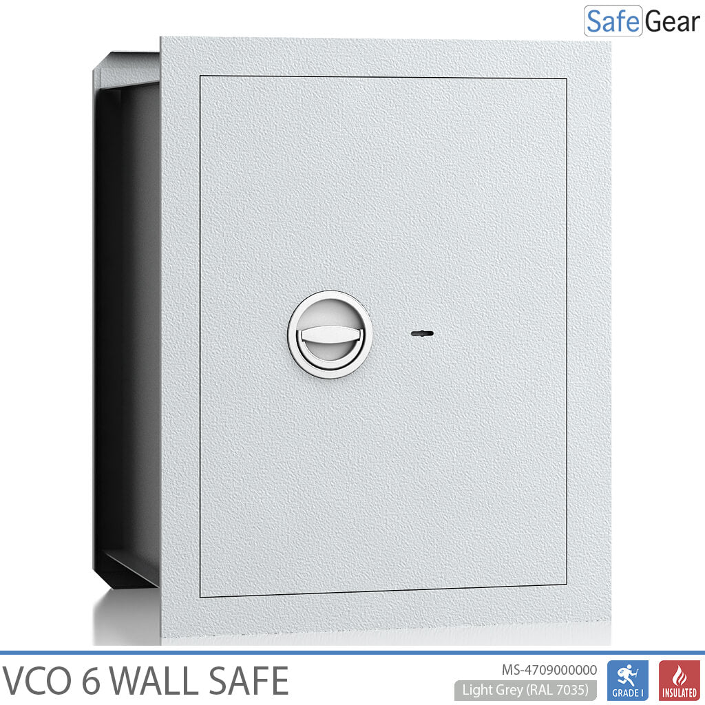 VCO 6 Wall Safe (61 L) - Burglary Test Grade 1 - Light Grey - Code Lock
